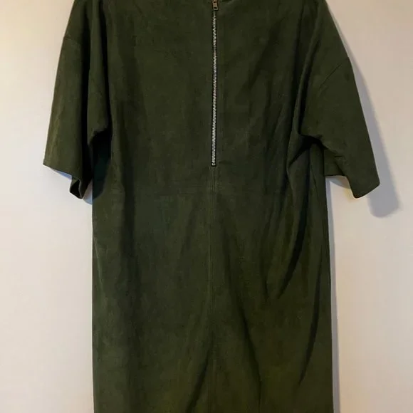 suede green dress - Picture 2 of 3